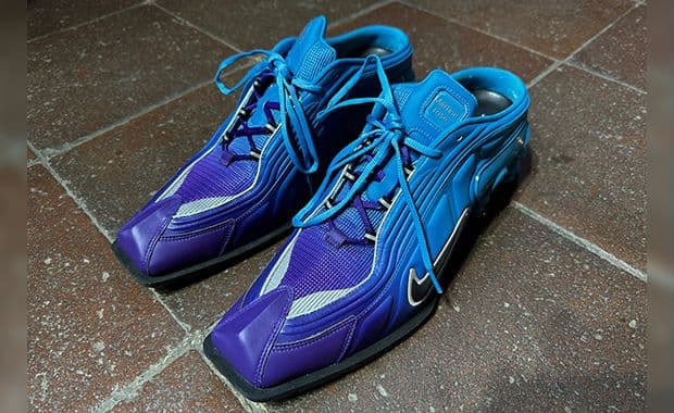 The Martine Rose x Nike Shox MR4 Gets Submerged In Scuba Blue