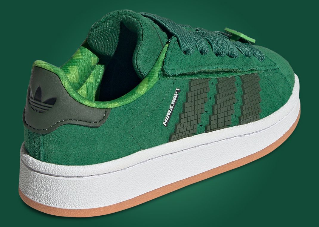 Minecraft x adidas Campus 00s Creeper (GS) Heel Angle