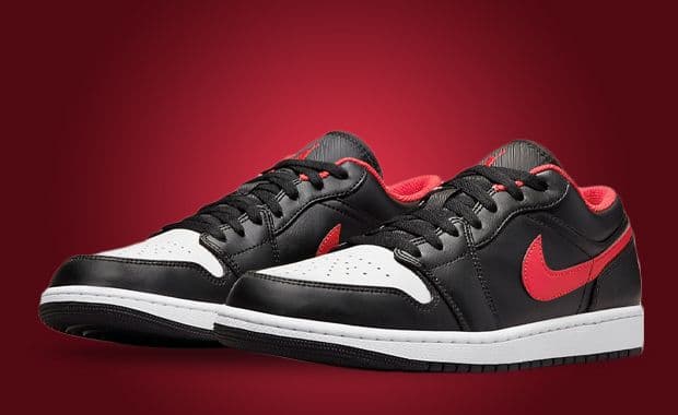 This Air Jordan 1 Low Gets A Clean Black Fire Red Makeup
