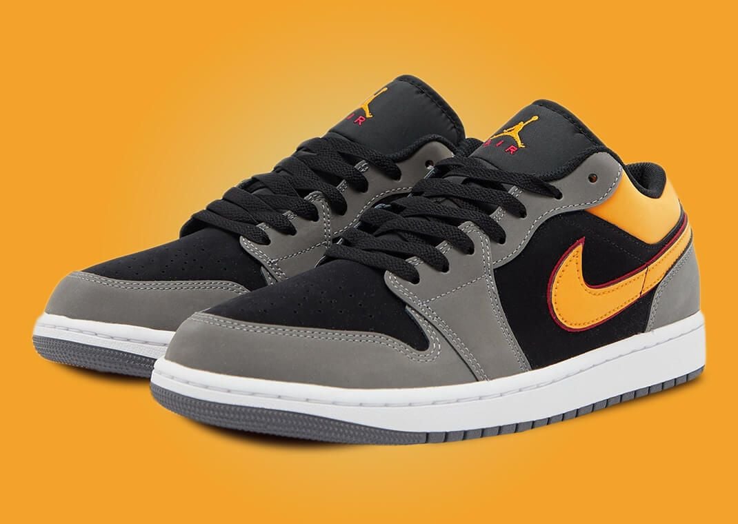 Air Jordan 1 Low SE Light Graphite Vivid Orange Cardinal Red
