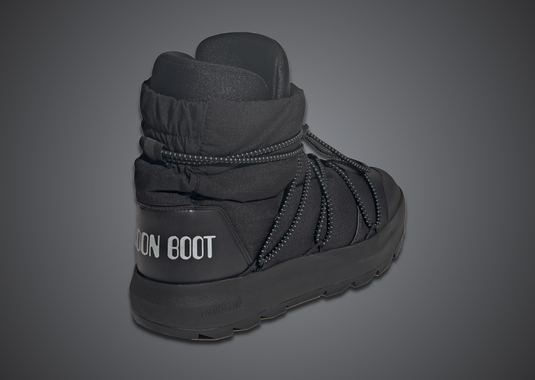 Moon Boot x adidas Ace Mid Core Black - Heel Angle