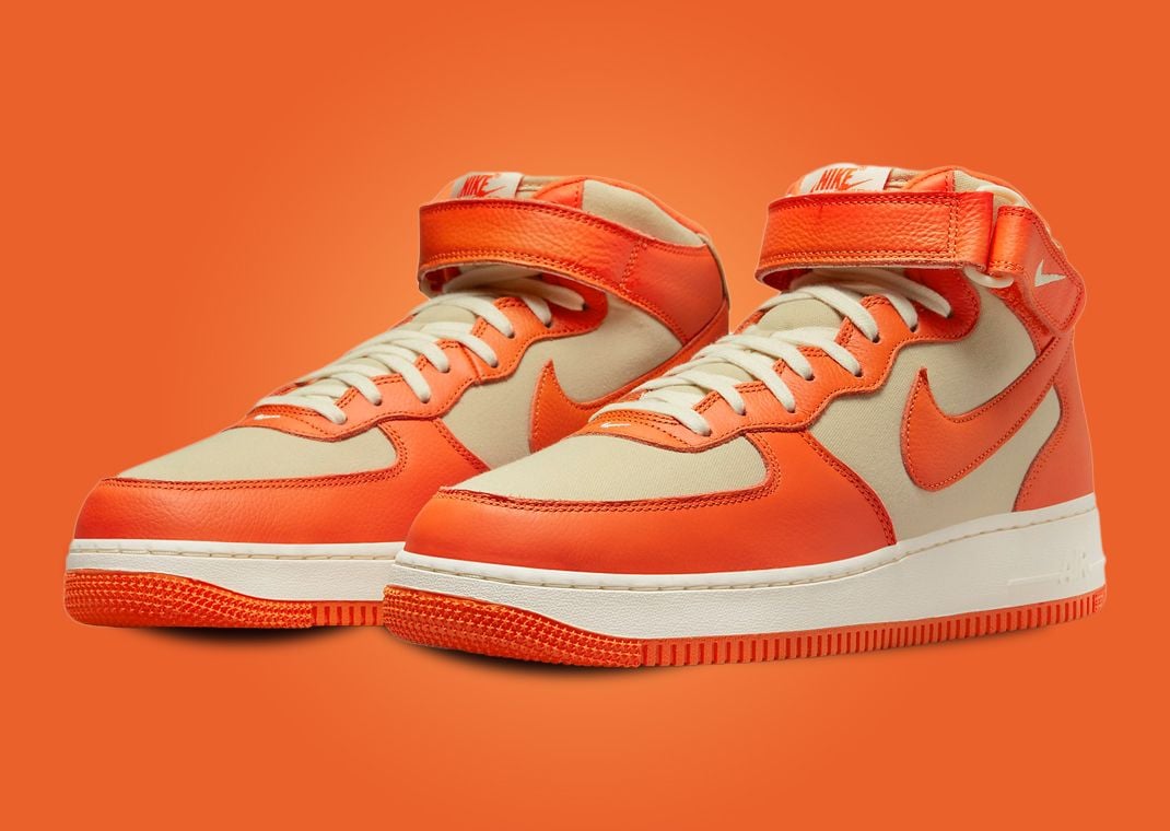 Nike air force high tops orange best sale