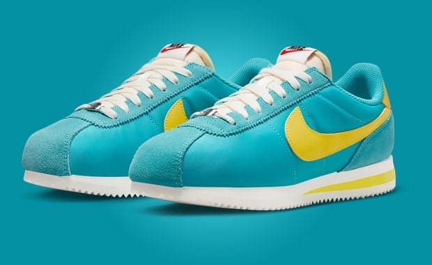 Nike Cortez Nylon Bleached Aqua Vivid Sulfur