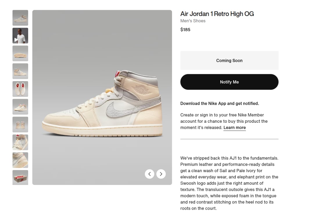 Air Jordan 1 Retro High OG Elephant Print