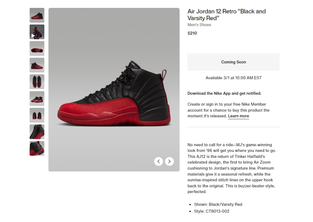 Air Jordan 12 Retro Flu Game Nike Page