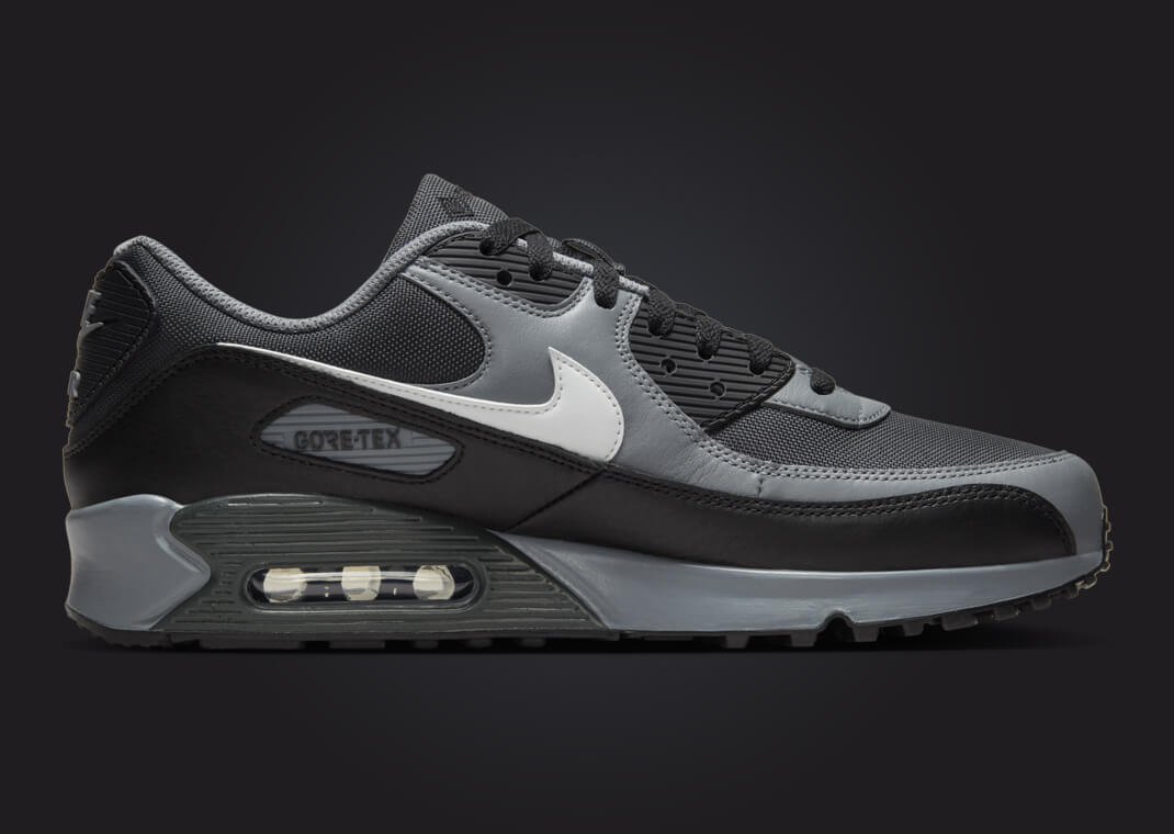 Nike Air Max 90 Gore-Tex Dark Smoke Grey Black Medial