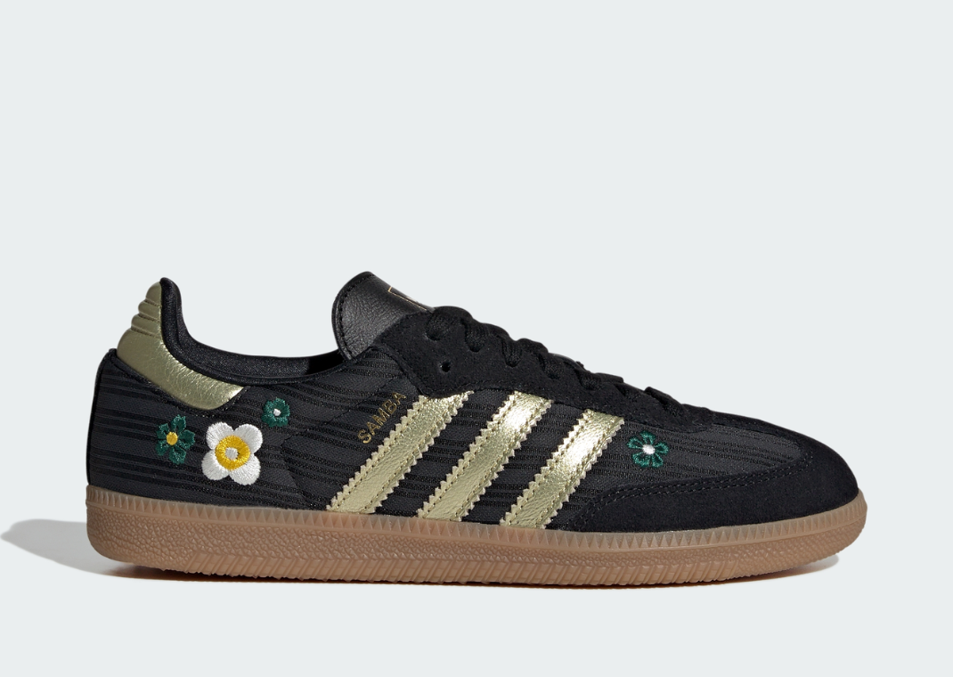 Liberty London x adidas Samba Black Gold - Lateral