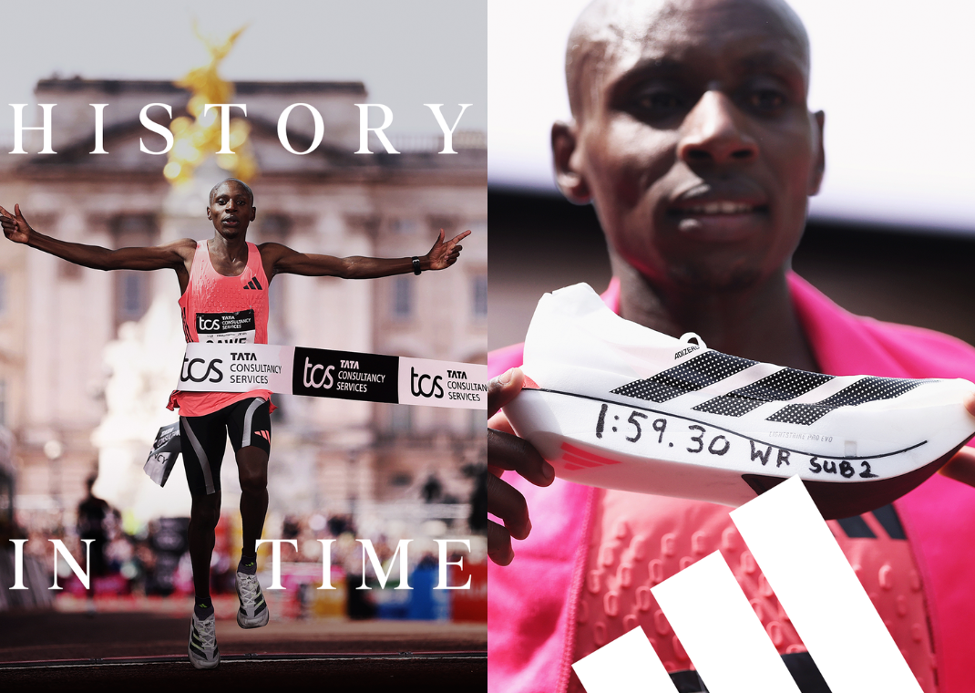 Sebastian Sawe with the adidas Adizero Adios Pro Evo 3