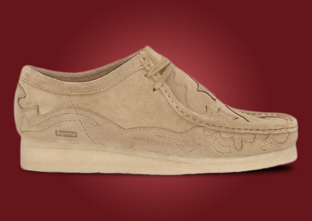 SUPREME × Clarks 2 Tone Wallabee Low Supreme and Clarks Team Up on Trio of Shoes Dropping This Week