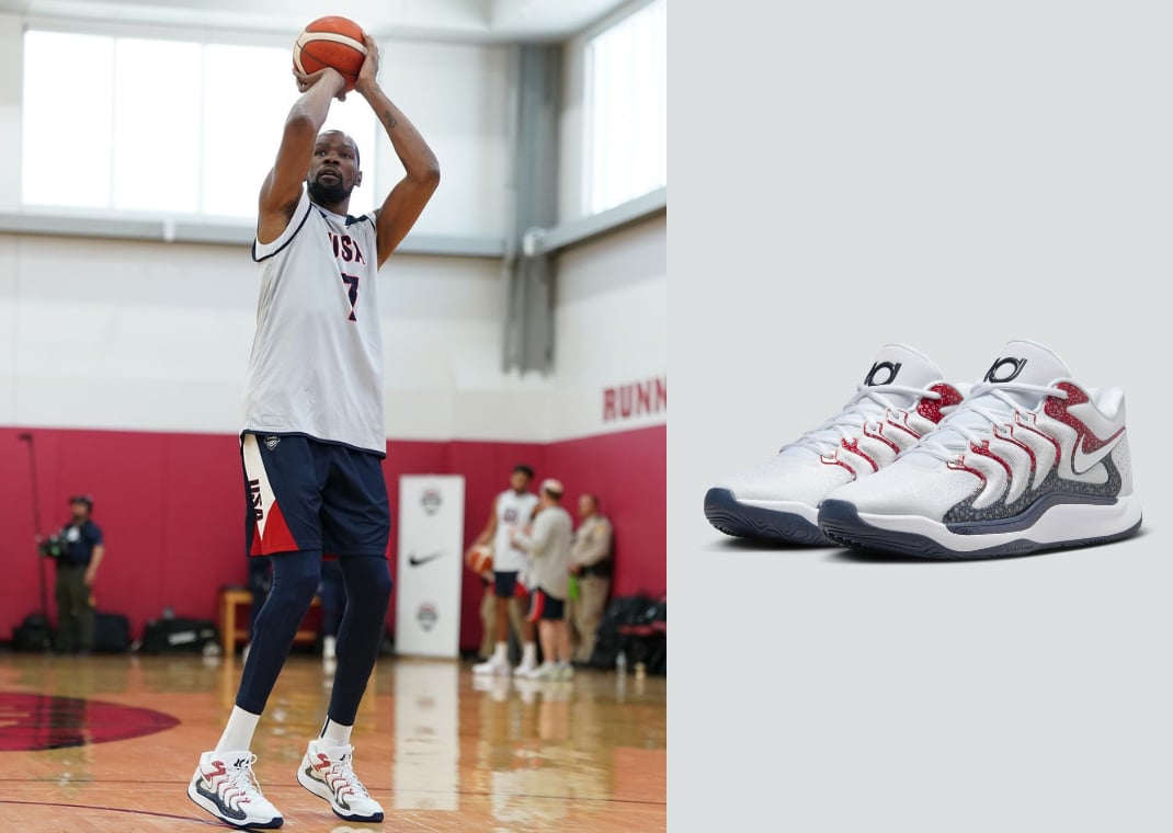 Kevin Durant Wearing the Nike KD 17 USA