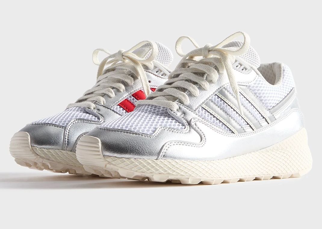 Kith x adidas Oregon Ultra Tech White Silver Metallic Angle