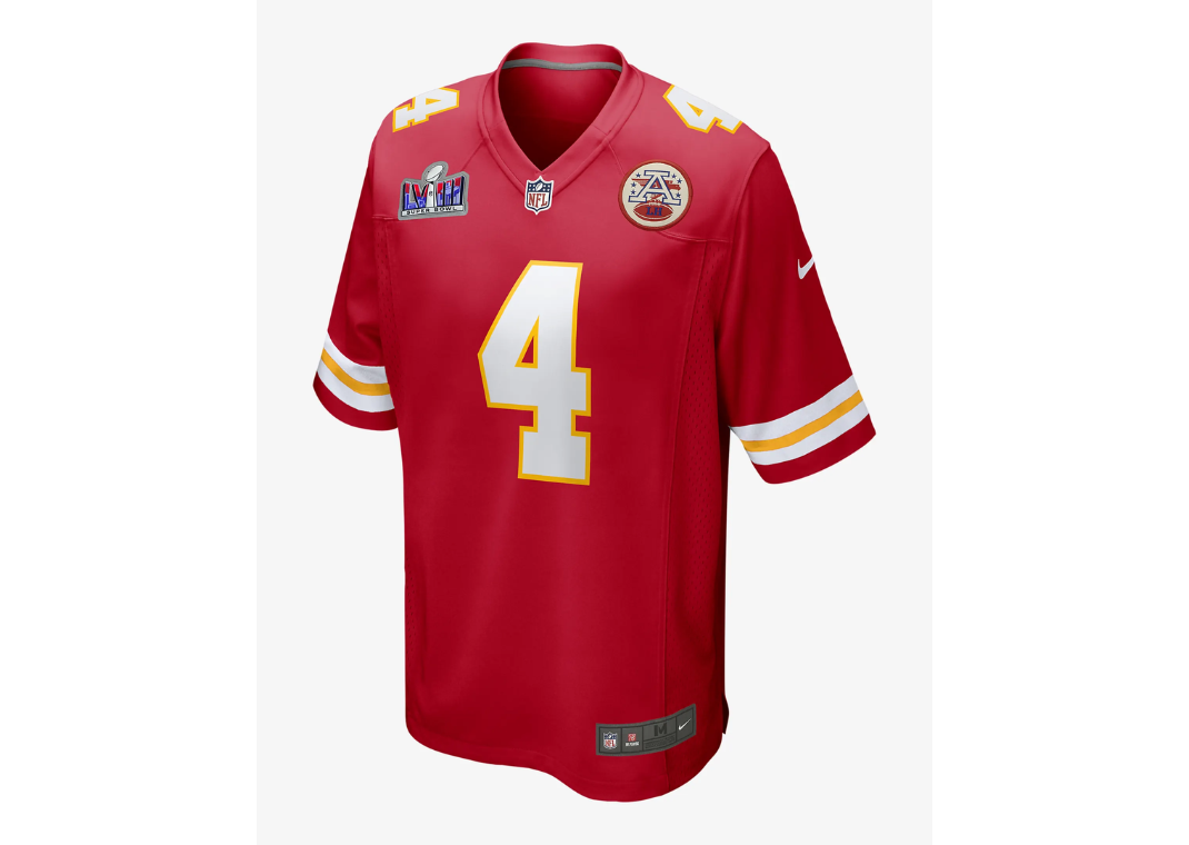 Rashee Rice Kansas City Chiefs Super Bowl LVIII Red Jersey Front