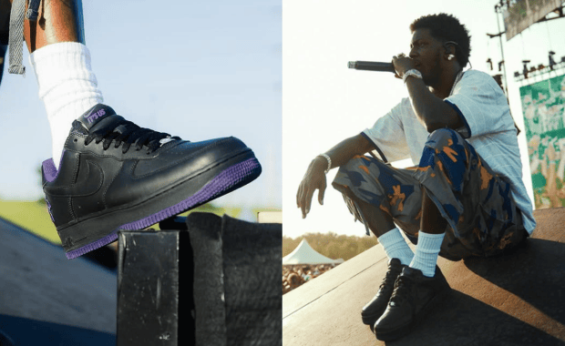 Lil Yachty Wears His Black and Purple Nike Air Force 1 Collaboration at Summer Smash 2025