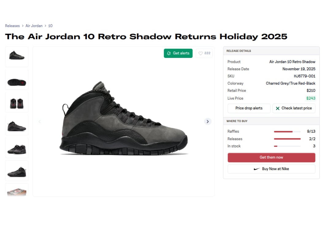 Air Jordan 10 Retro Shadow