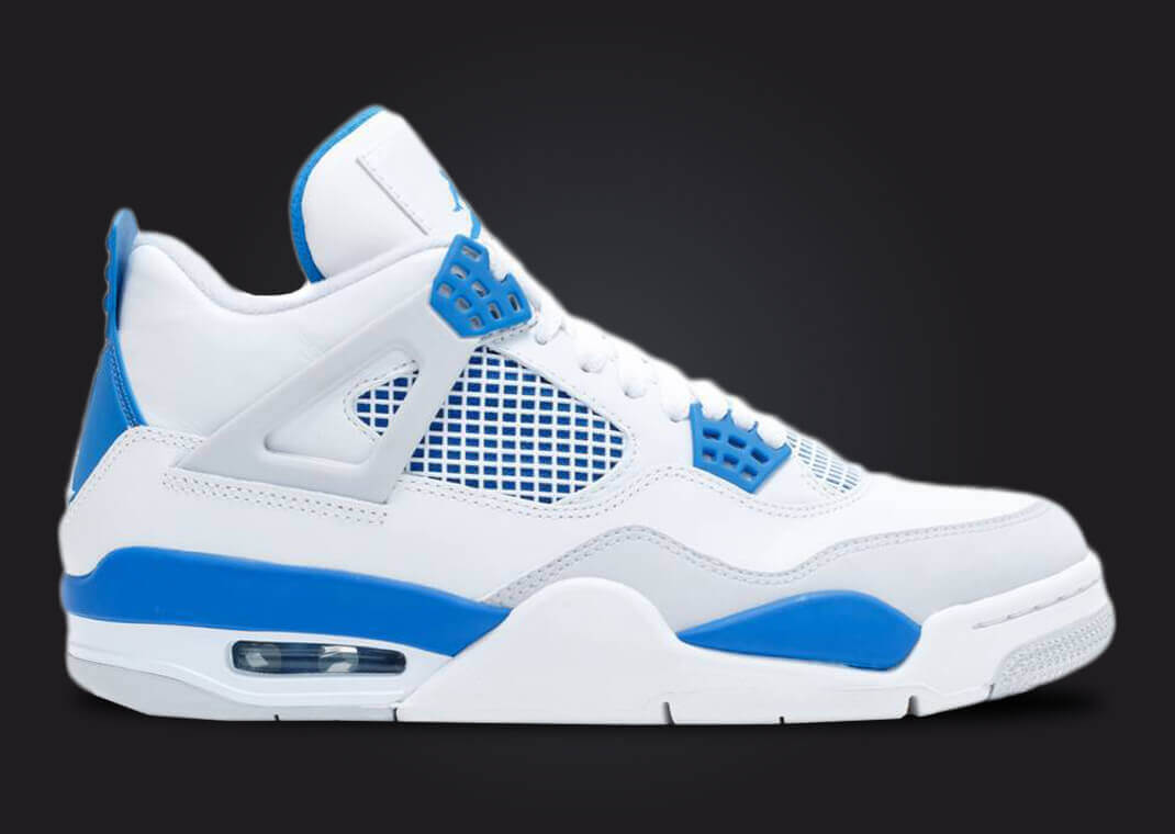 Air Jordan 4 Retro Military Blue (image via Flightclub)