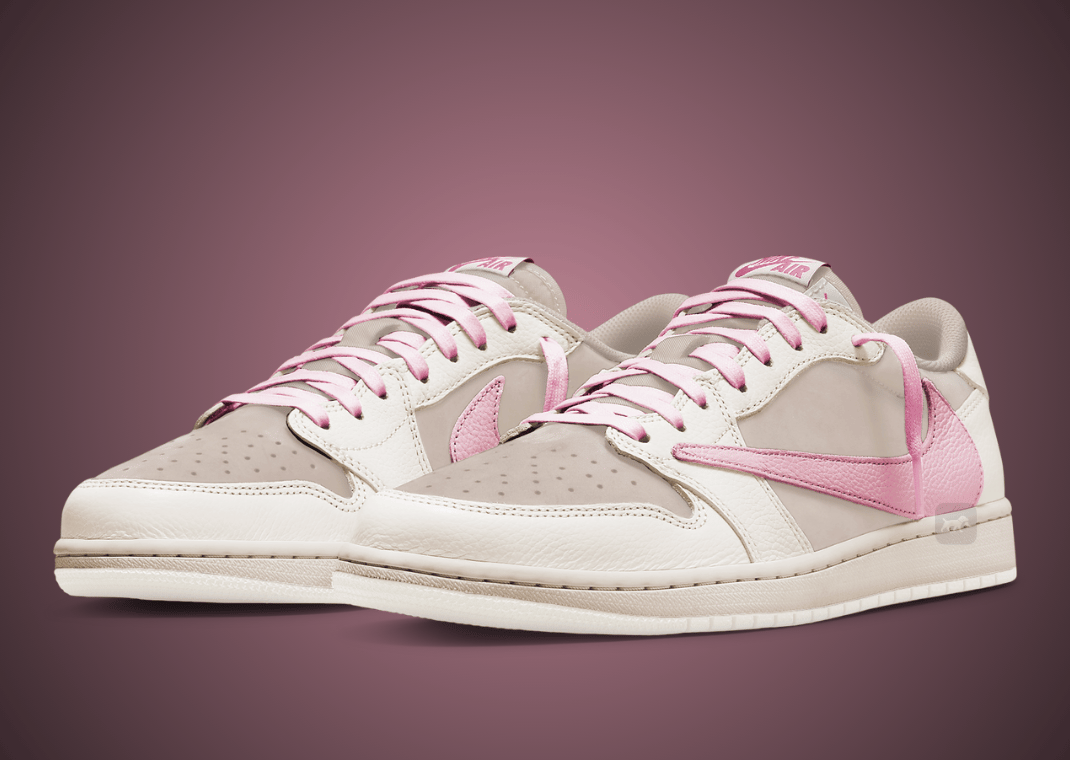 Travis Scott x Air Jordan 1 Low OG Sail Shy Pink