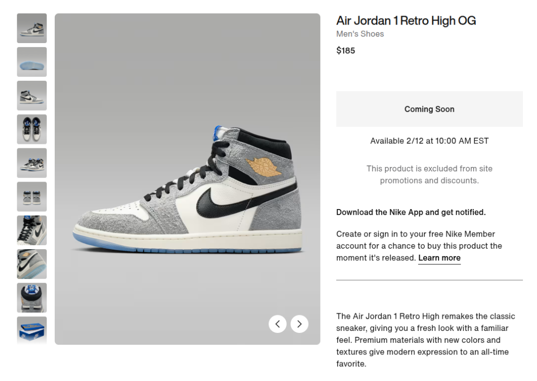 places that sell air jordan 1