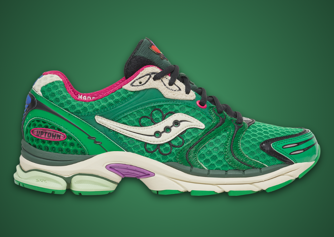 Jae Tips x Saucony ProGrid Triumph 4 Flowers Grow Uptown Sugar Maple Lateral