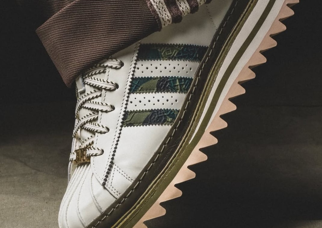 CLOT x BAPE x adidas Superstar Green Camo