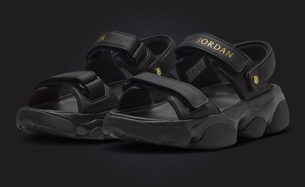 The Jordan Deja Sandal Black Metallic Gold Releases Summer 2024