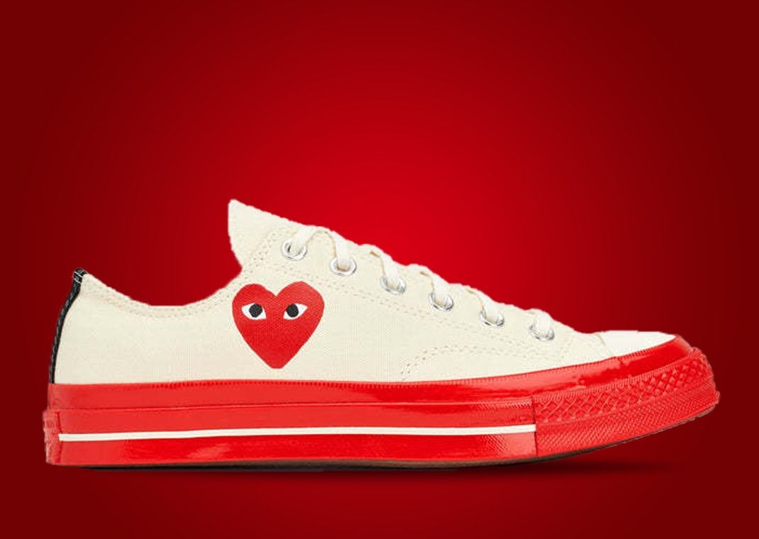 CDG Play x Converse Chuck 70 Low White