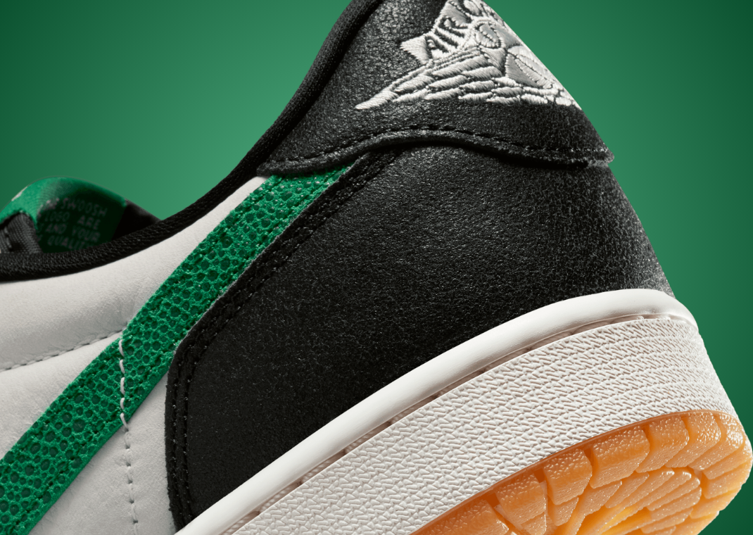 Air Jordan 1 Retro Low OG Phantom Pine Green - Heel Detail