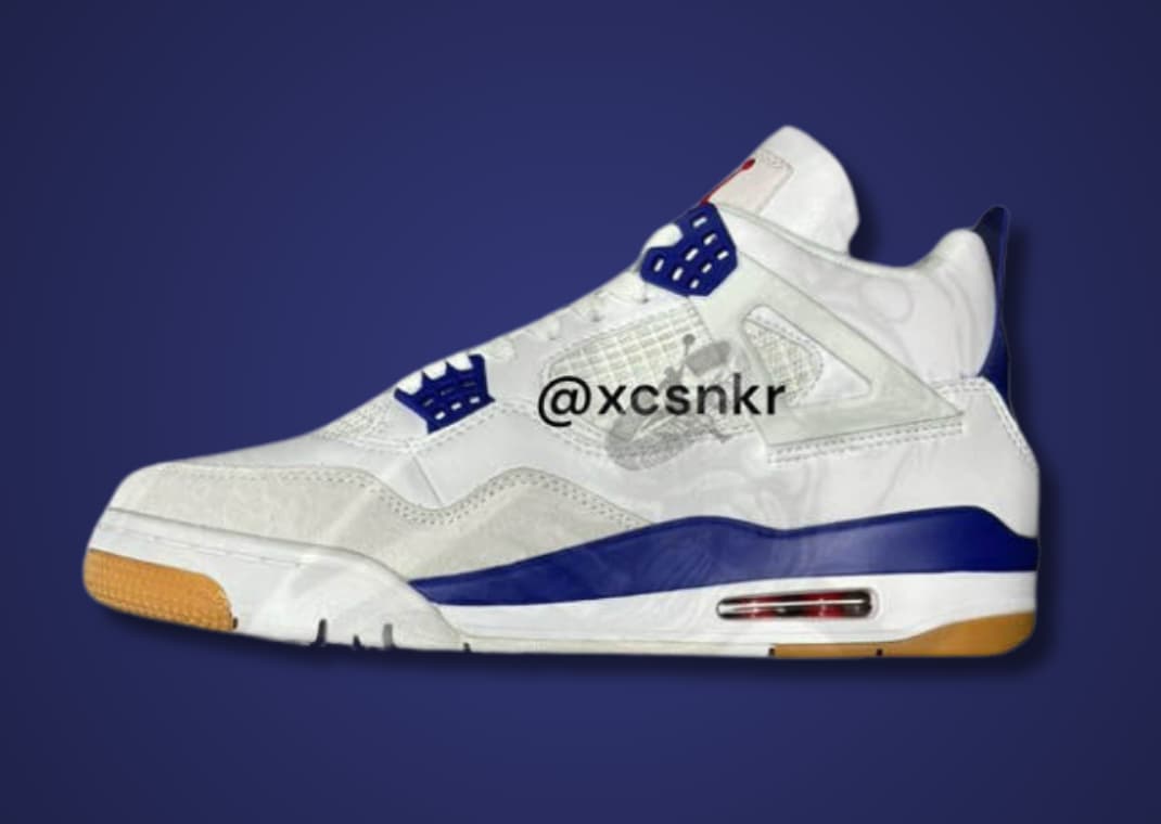 The Nike SB x Air Jordan 4 Summit White Navy Releases March 2025 The Nike SB x Air Jordan 4 Summit White Navy Releases March 2025