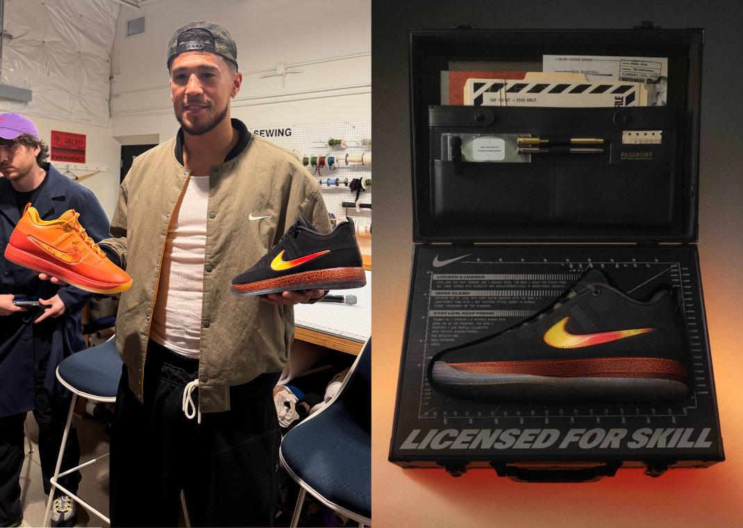 Devin Booker with the Nike Book 2
