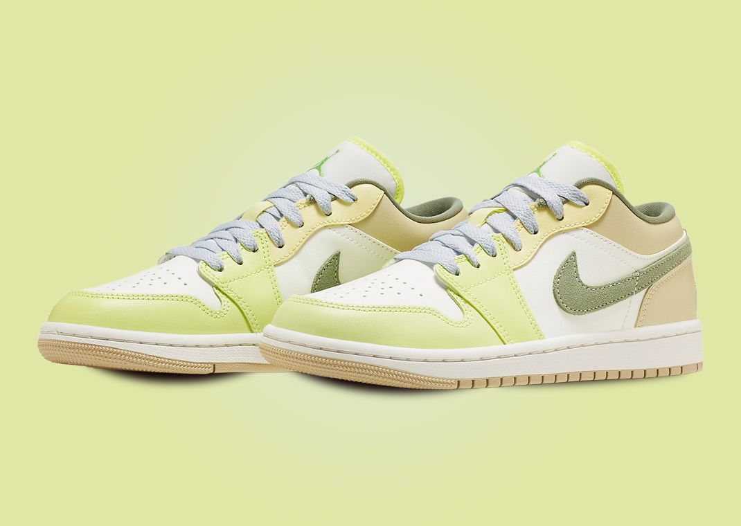 Air Jordan 1 Low Pale Citron Light Olive (W)