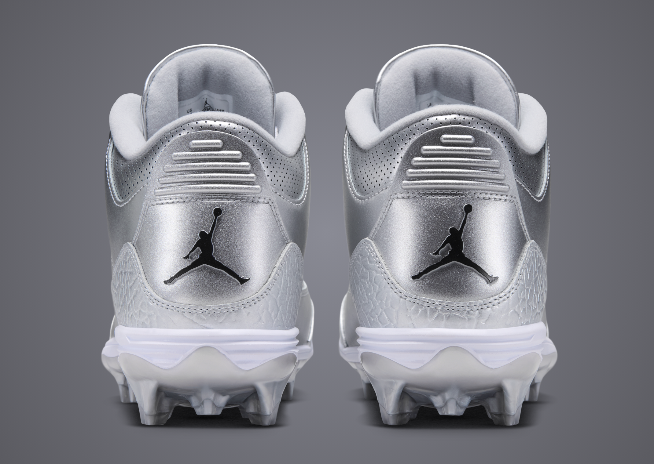 Air Jordan 3 Mid TD Cleat Metallic Silver