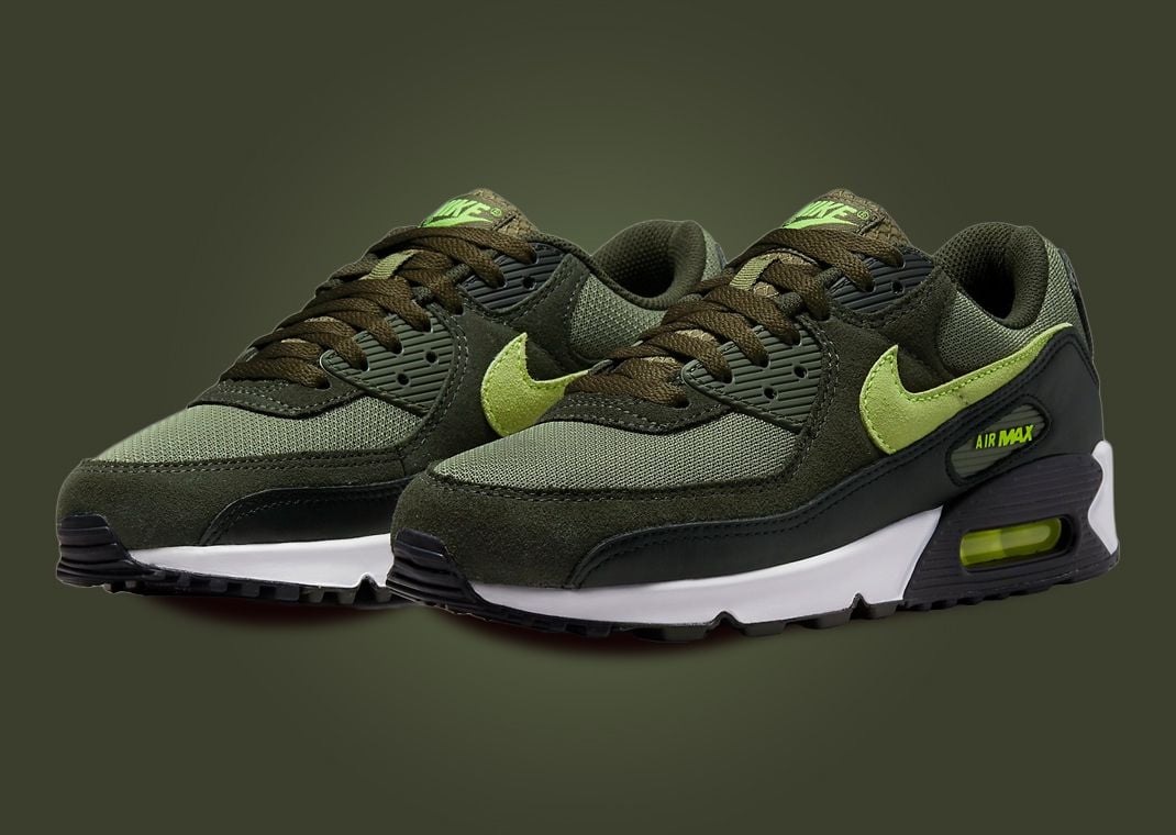 Lush Green Hues Flourish On The Nike Air Max 90 Medium Olive Volt