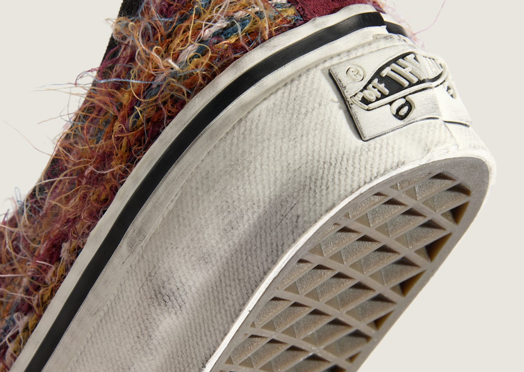 Vans Authentic Ibiza Burgundy Multi - Heel Detail