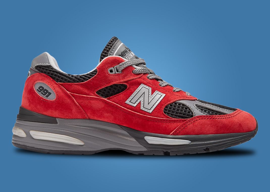 New Balance 991v2 Made in UK Red (China Exclusive) Lateral