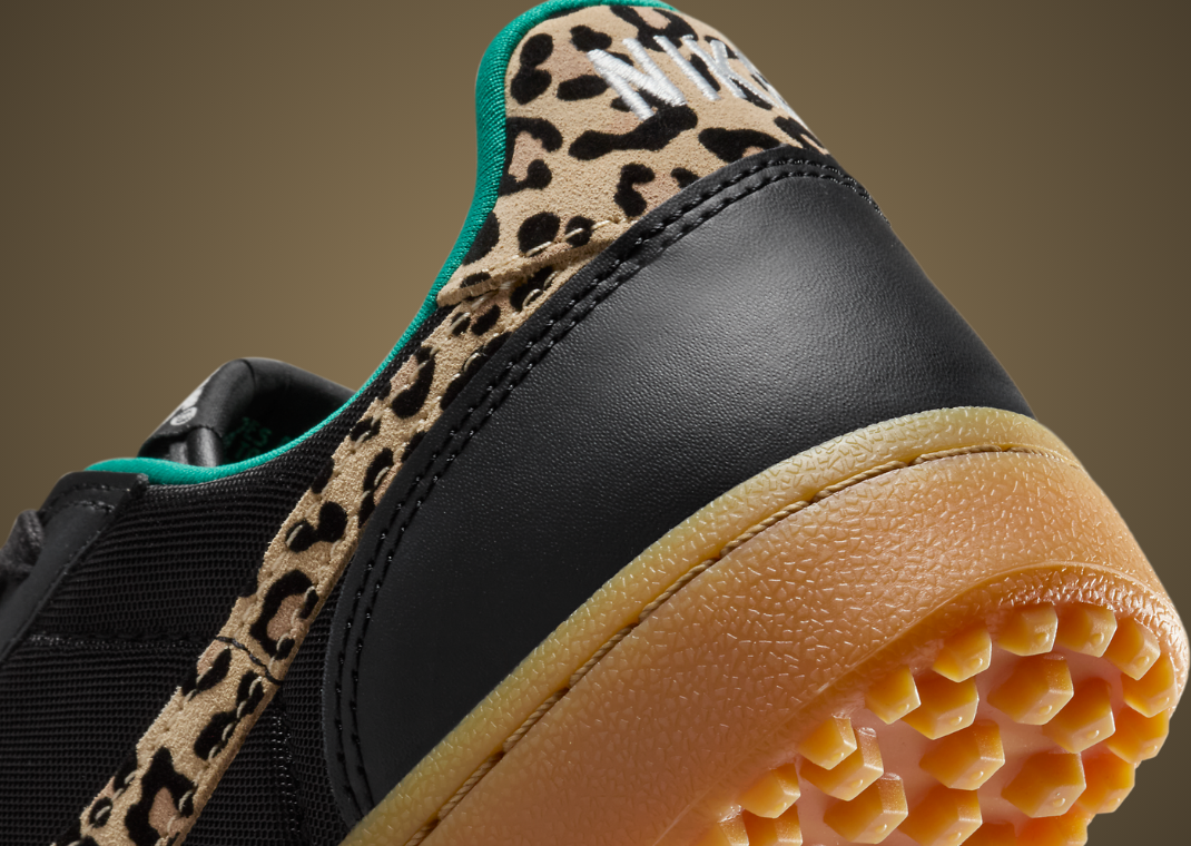 Nike Field General Leopard Print Black (W) Heel Detail