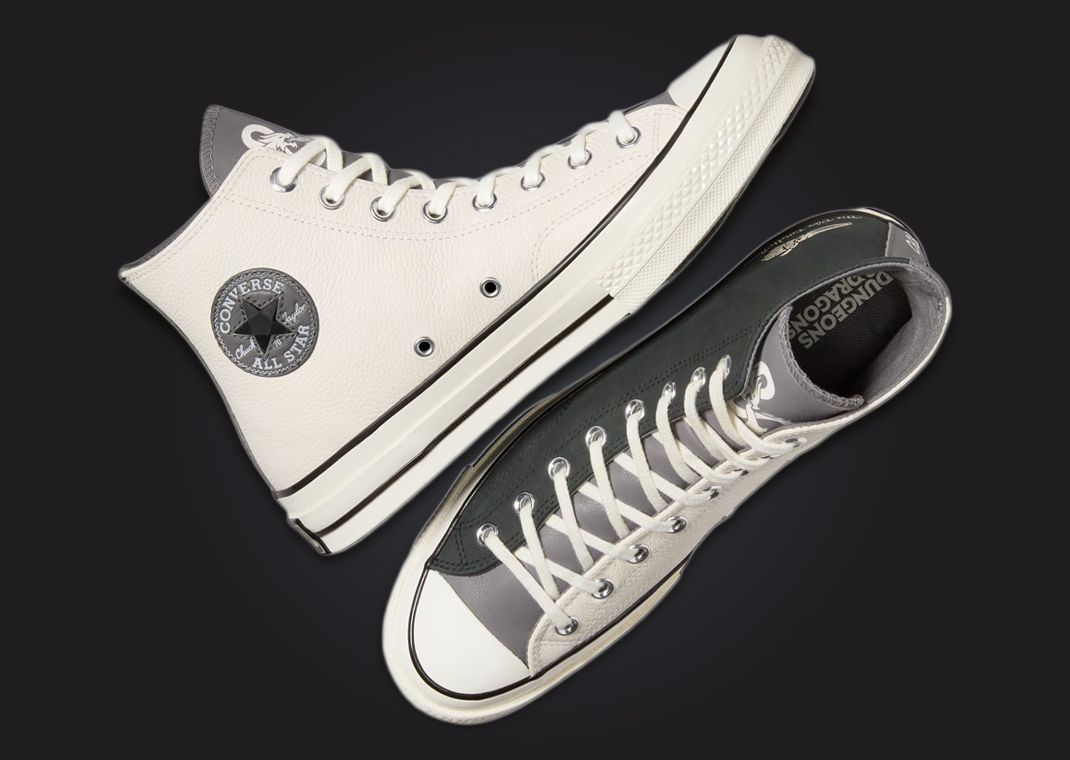 Dungeons & Dragons x Converse Chuck 70 Leather Black Grey Top and Medial
