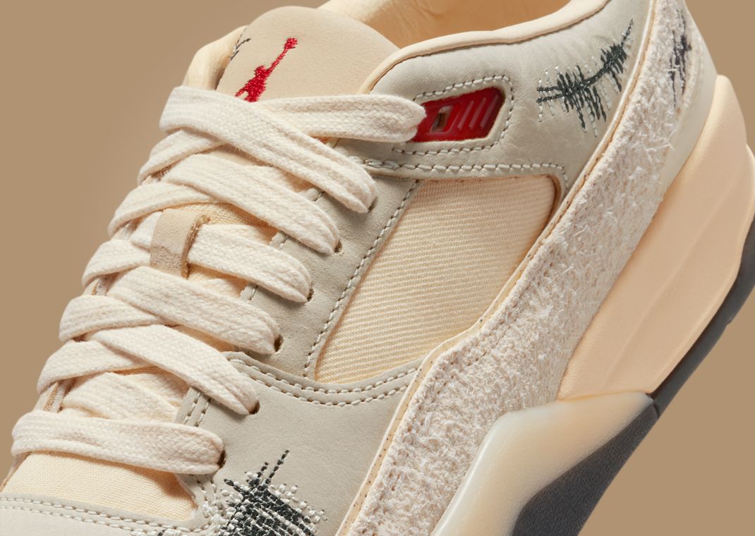 Who Decides War x Jordan Flight Court Coconut Milk (W) Detail