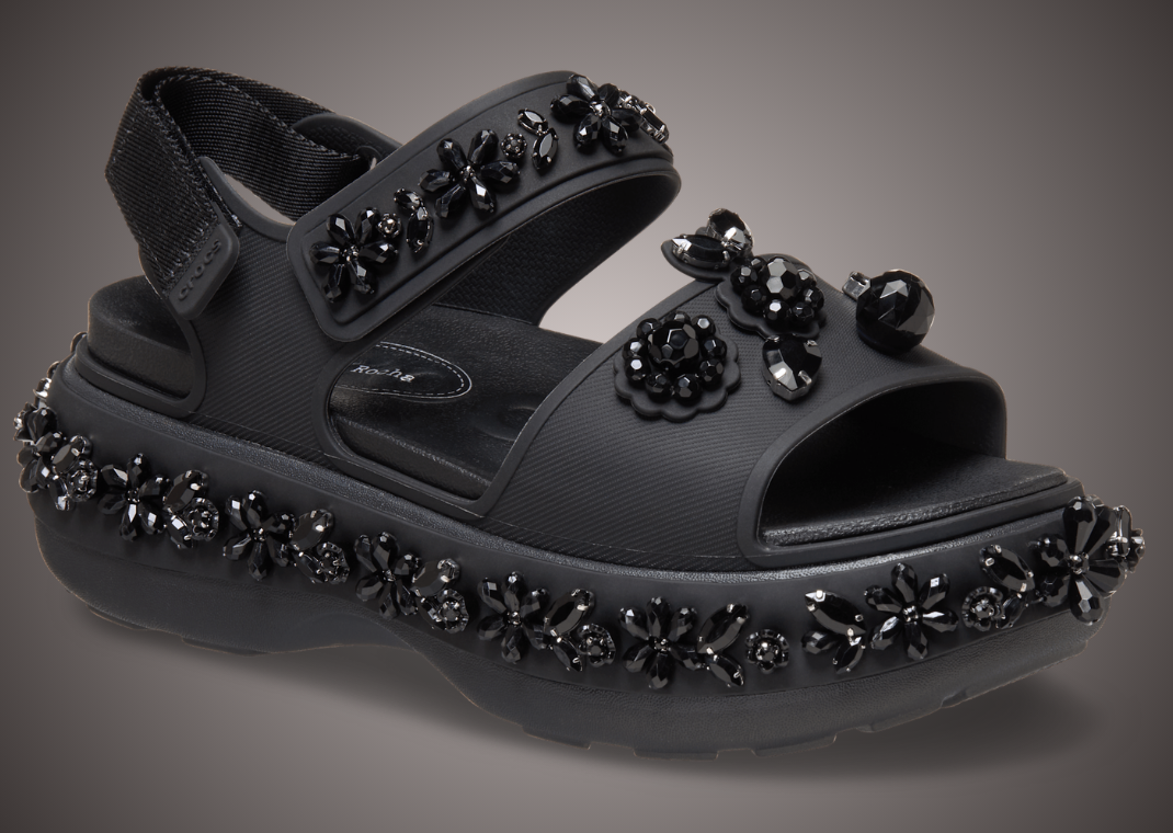 Simon Rocha x Crocs Soho Sandal Black - Angle