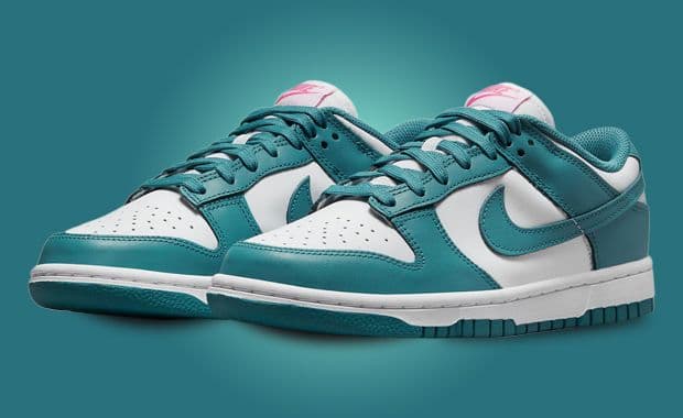 Pops Of Pinksicle Punctuate The Nike Dunk Low Noise Aqua
