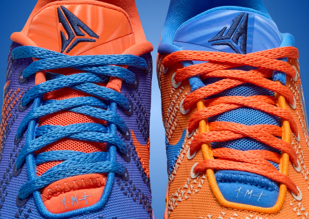 The Nike Ja 3 Zero Gravity is a Mismatched Kids Pair in Blue and