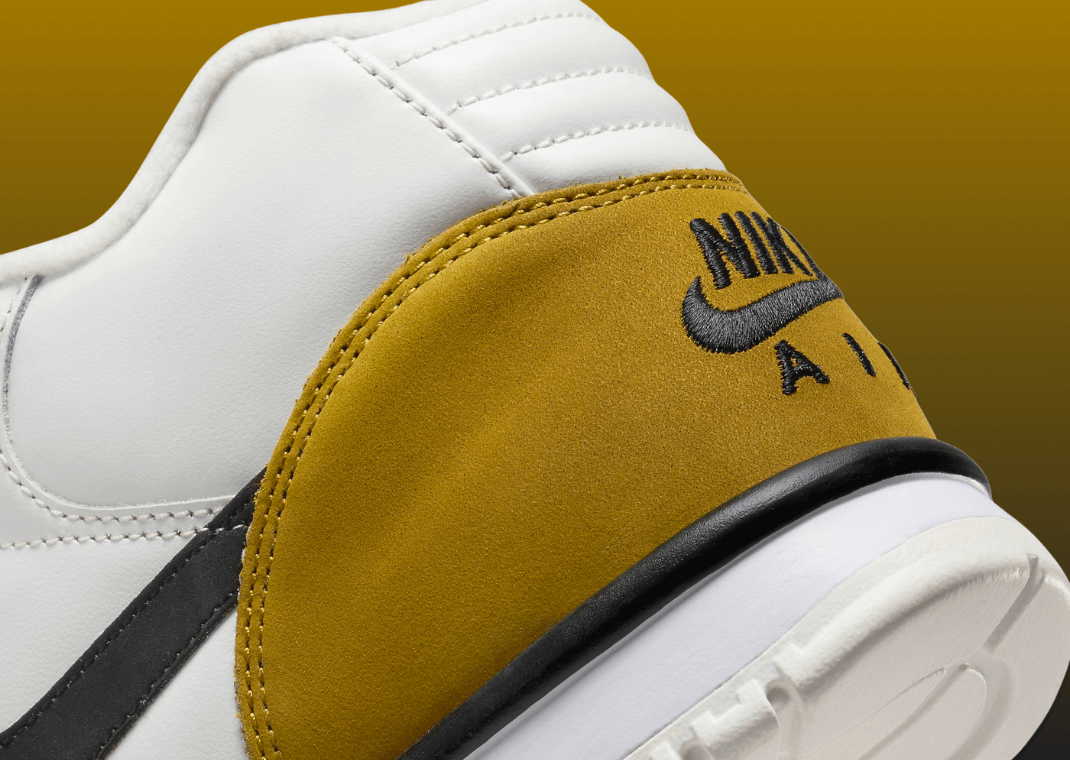 The Nike Air Trainer 1 White Black Bronzine Heel Detail