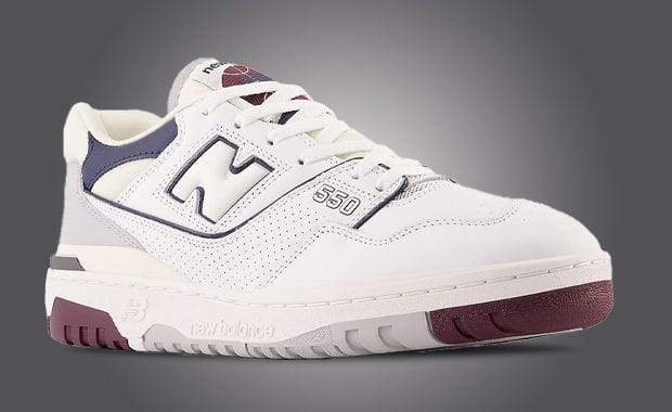 Maroon And Navy Adorns The New Balance 550