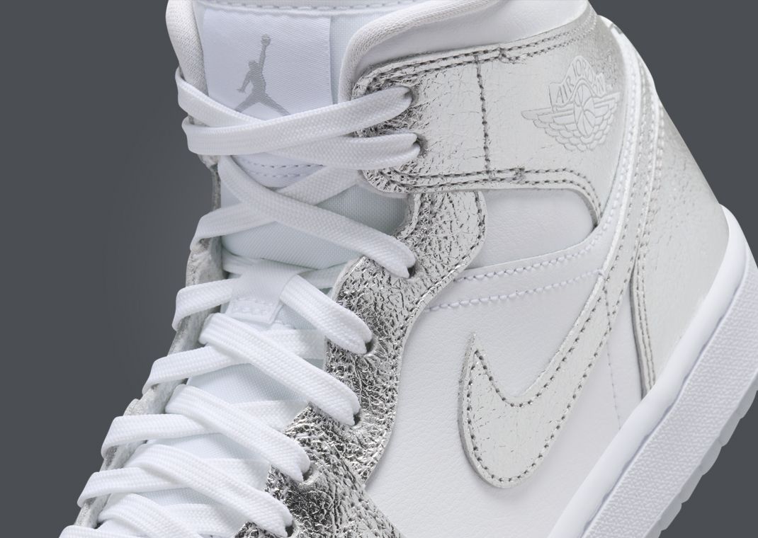The Women's Air Jordan 1 Mid SE Metallic Silver Releases