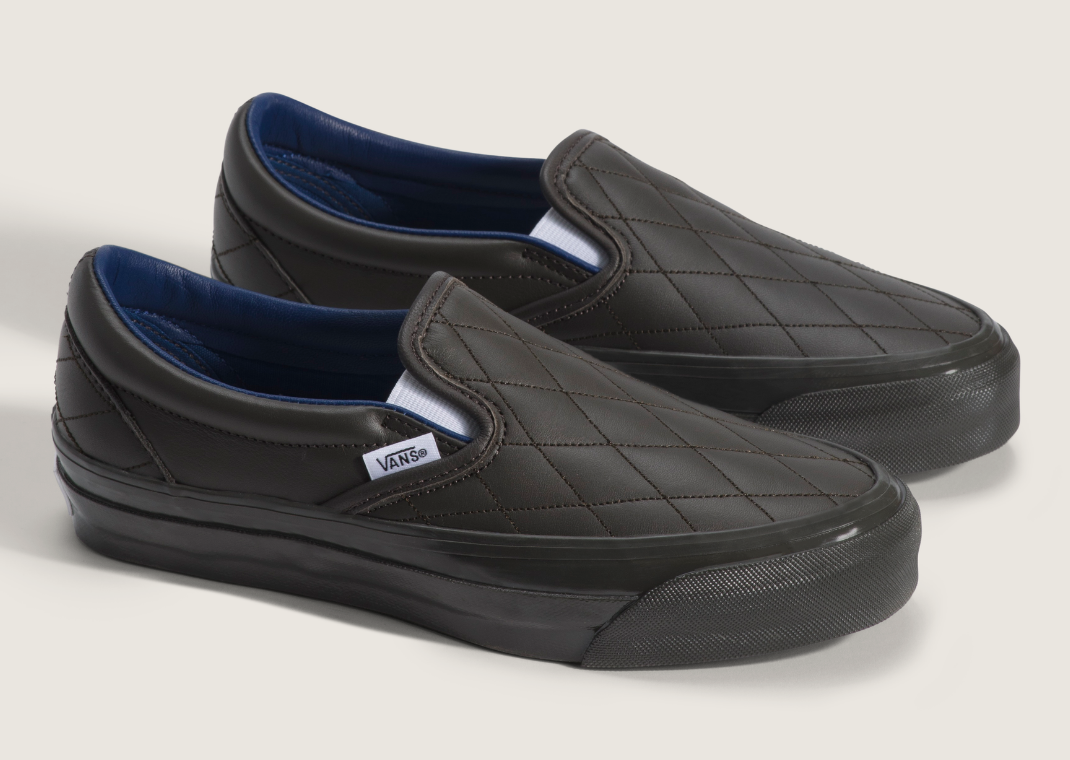Vans Premium Classic Slip-On Quilted Faded Black - Angle