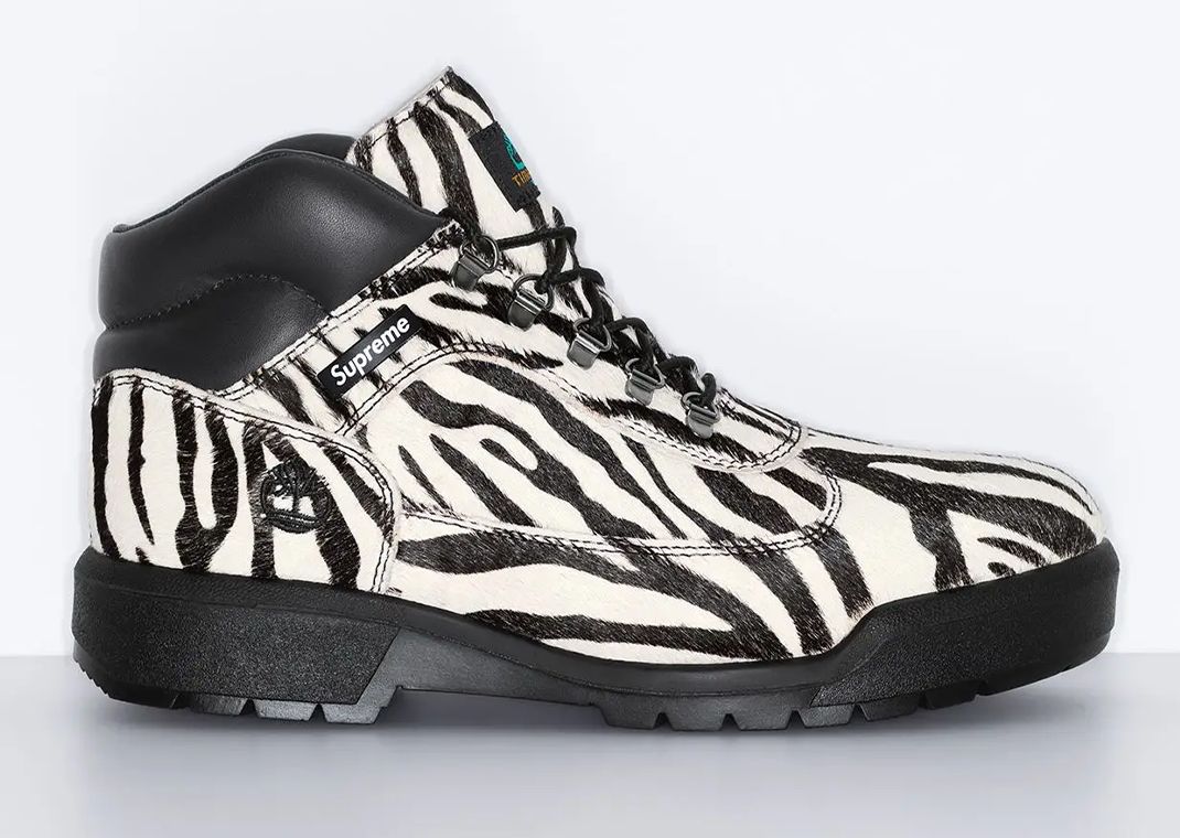 Supreme x Timberland Field Boot Pack Zebra Lateral