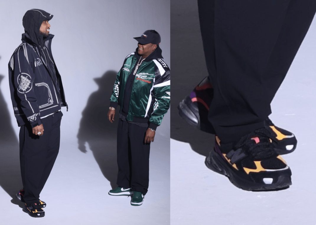 Fabolous (left) wearing the unreleased New Balance 2010