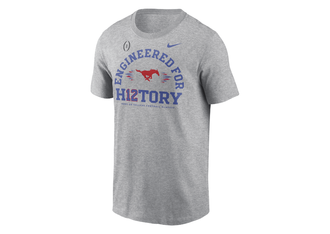 SMU Mustangs 2025 College Football Playoff Bound Engineered For History Men's Nike College T-Shirt
