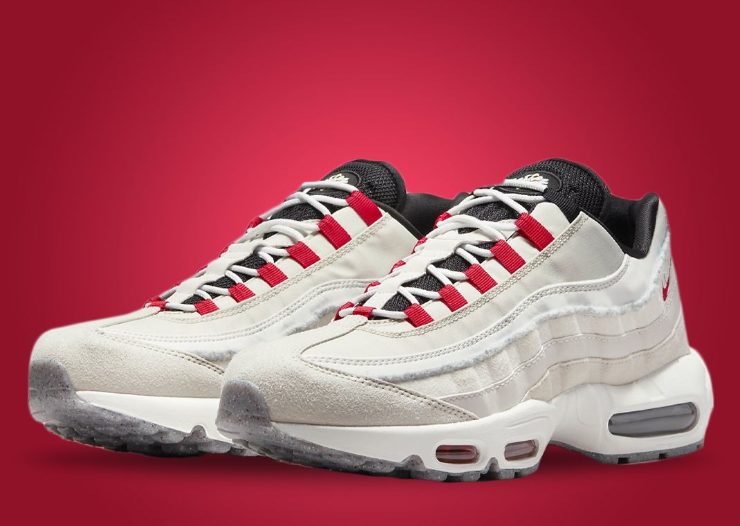 Nike Air Max 95 Light Bone Habanero Red