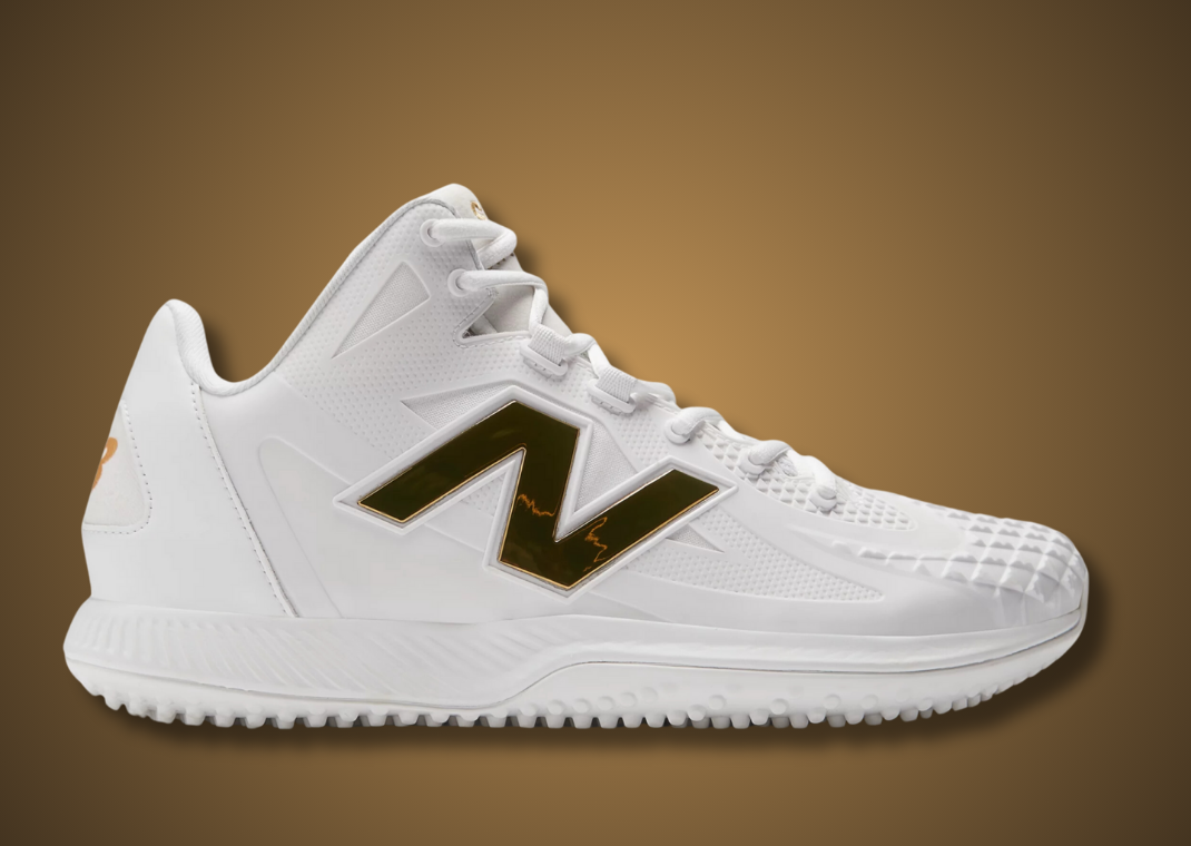 New Balance Ohtani 1 Turf White Gold Lateral