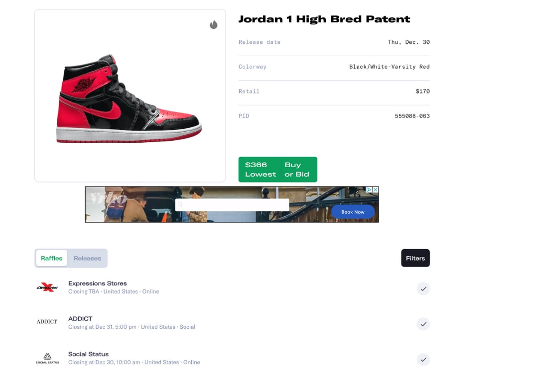 Jordan 1 Patent Bred Raffle Guide