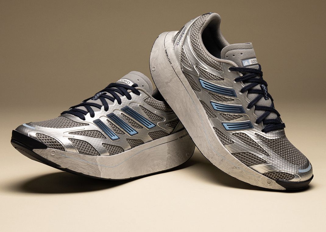 adidas Adizero Aruku Grey Navy Blue Angle